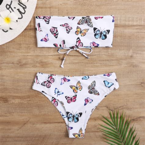 Butterfly Bandeau Bikini Zabor Swimwear