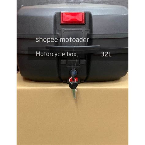 Motorcycle security is a state of mind. Motorcycle Top box 32Liter SEC Style Motobox | Shopee ...