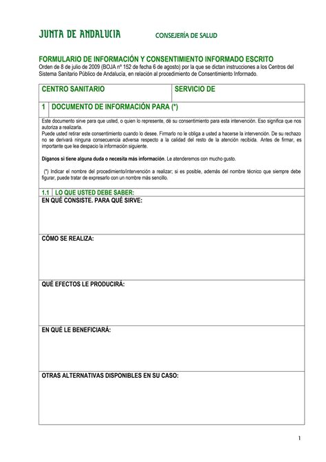 Formulario De Consentimiento Informado By Formacion Axarquia Issuu