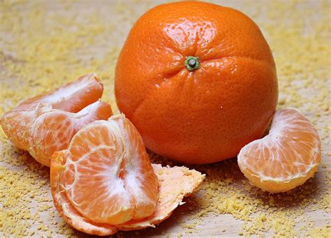Hd Wallpaper Five Pieces Of Oranges Tangerines Citrus Fruit