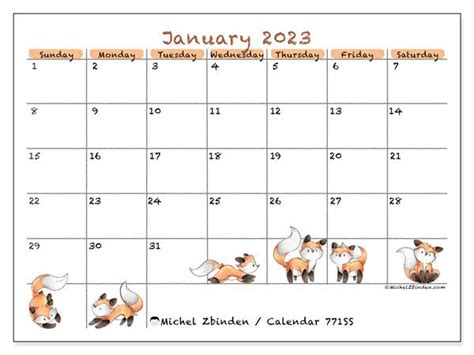 January 2023 Printable Calendar “771ss” Michel Zbinden Ie In 2022