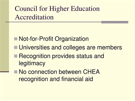 Ppt Higher Education Accreditation An Overview And Observations