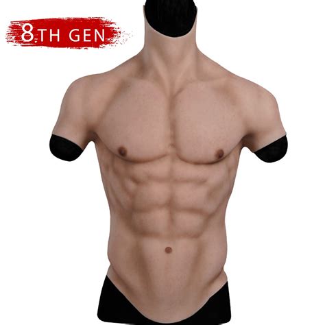 2022 luck eyung props 8thgen upgraded silicone muscle suit breastplate fake chest muscle costume