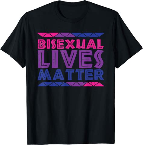 Bisexual Lives Matter Lgbt Q Bi Pride Flag Proud Ally T Shirt Amazon