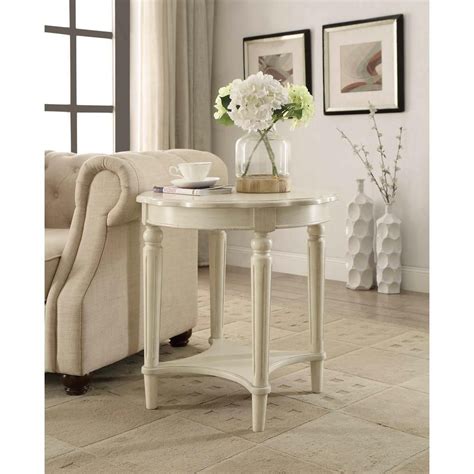 Acme Furniture Fordon Antique White End Table 82922 The Home Depot