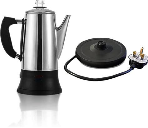Yino Electric Coffee Percolator Stainless Steel Stovetop Espresso Maker 12 Cup Electric Coffee