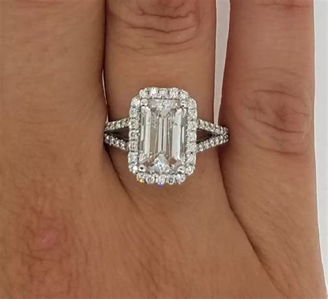 2 Carat Emerald Cut Engagement Ring