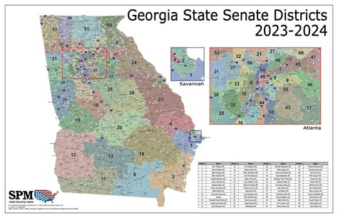 Georgia Political And State Legislative Wall Maps State Political Maps