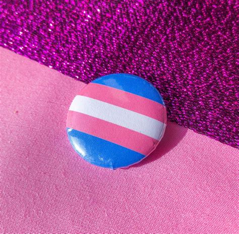 Transgender Pride Flag Pin Badge Transgender Pin Trans Etsy