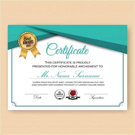 Select a template design and customize with our free certificate maker. 106+ Certificate Design Templates Free PSD, Word, PNG, PPT ...