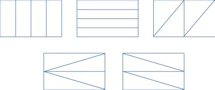 In how many different ways can you cut a rectangle into four equal parts Draw 5 different ways ...