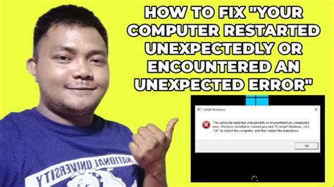 How To Fix The Computer Restarted Unexpectedly Or Encountered An Unexpected Error Teacher