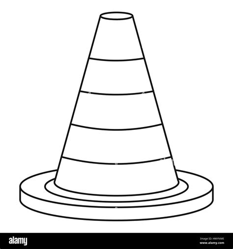 Traffic Safety Cone Icon Outline Style Stock Vector Image And Art Alamy