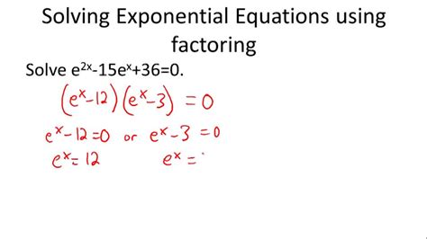 Solving Exponential Equations Example 3 Video Algebra Ck 12