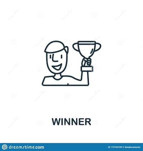 Winner Icon From Success Collection Simple Line Element Winner Symbol