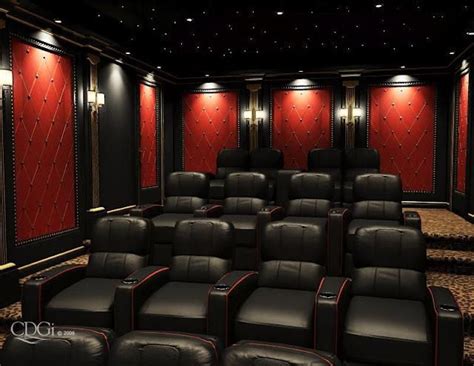 Black and red theater with ceiling accent (With images ... When it comes to optimizing your home theater, are you taking into account how far or close your seats are from your screen?