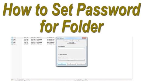 How To Add A Password To A Zip Folder Jassites