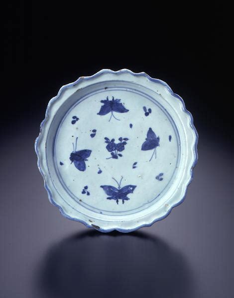 Sallow Dish With Flower And Butterfly Design Miho Museum