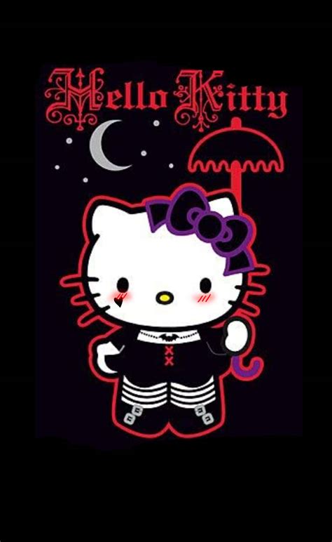 Download Black Hello Kitty In Scene Costume Wallpaper