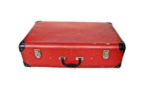 Antique Vintage Cardboard Suitcase Vintage Unisex Luggage Etsy