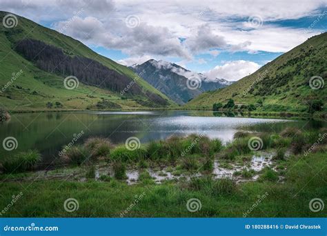 Moke Lake On The South Island Of New Zealand Stock Photo Image Of