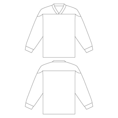 Template Hockey Practice Jersey Vector Illustration Flat Sketch Design