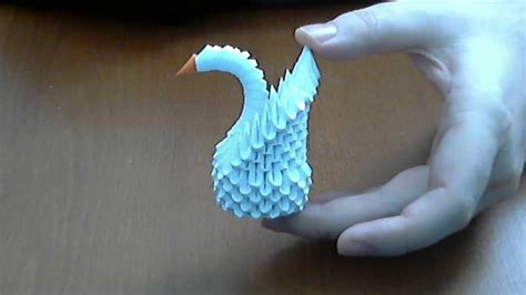 How To Make 3d Origami Small Swan Model 1 Youtube