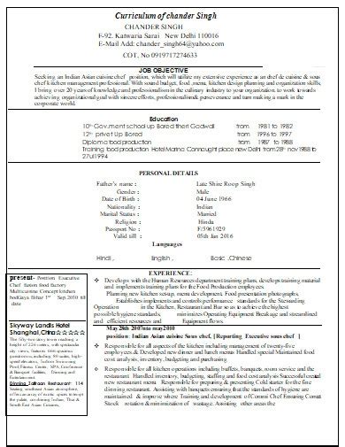 12 Executive Chef Resume Examples In Pdf Ms Word Pages Examples