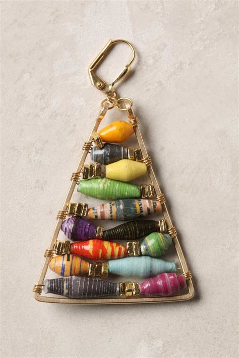 Anthropologie Inspired Paper Bead Earrings · How To Make A Pair Of