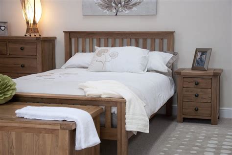 Rustic Oak King Size Bed Only Oak Furniture Free Delivery