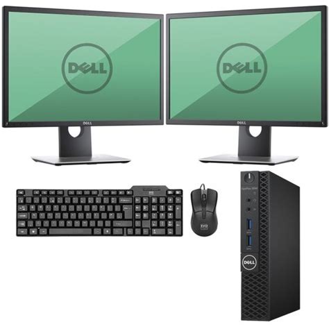 Dell Optiplex 3060 Mff Desktop Pc And Dual Monitor Bundle Refurbished