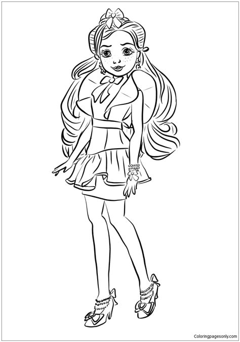 Free printable coloring pages disney descendants the descendants to print for free the descendants. Jane From Descendants Wicked World Coloring Page - Free ...