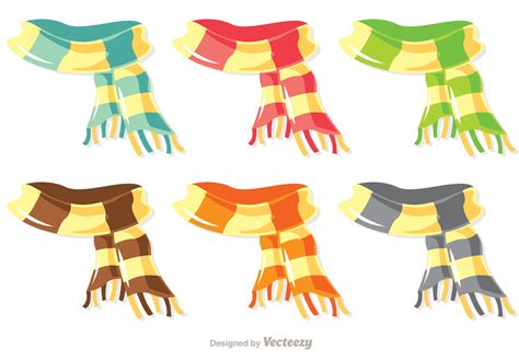 Colorful Scarf Vector Pack Download Free Vector Art Stock Graphics