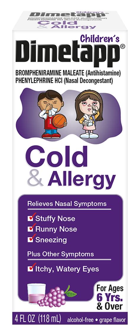 Buy Childrens Dimetapp Cold And Allergy Antihistamine Alcohol Free
