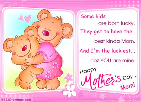 And home has always been sweet home with a wonderful mother like you! A Cute Teddy Bear Wish. Free Happy Mother's Day eCards ...