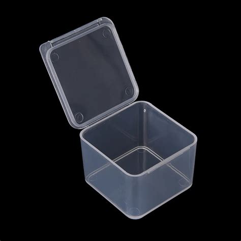 1pcs Plastic Transparent Small Square Boxes Packaging Storage Box With