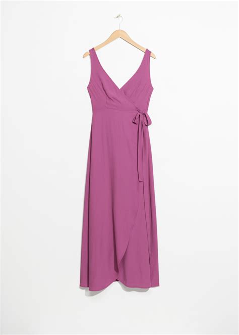 Maxi Wrap Dress Pink Wrap Dresses And Other Stories Wrap Dress