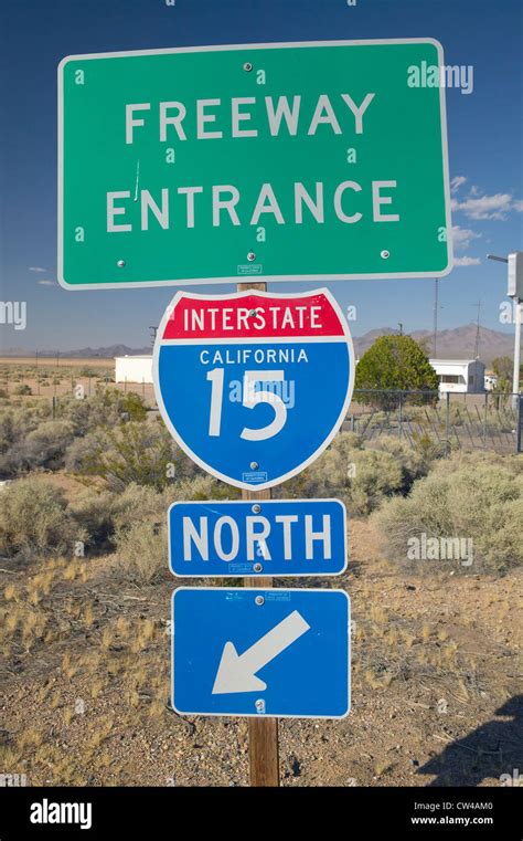 Us Interstate 15 Road Sign Leaving Las Vegas Nv Stock Photo Alamy