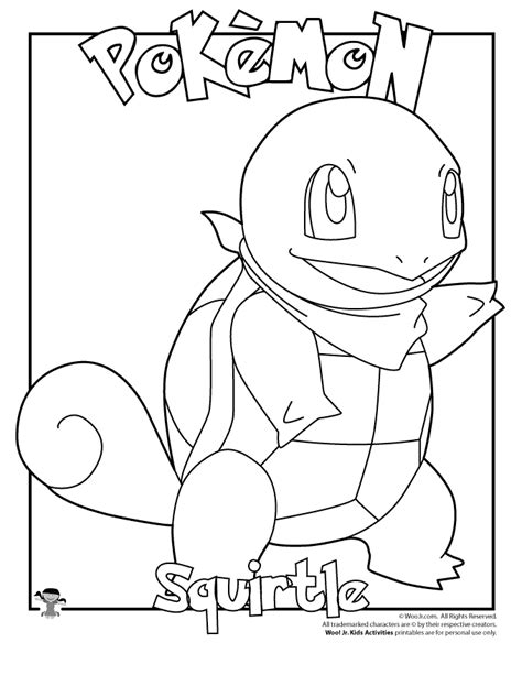 Squirtle Pokemon Coloring Page