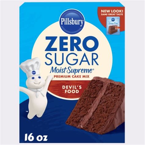Pillsbury Zero Sugar Moist Supreme Devils Food Premium Cake Mix 16