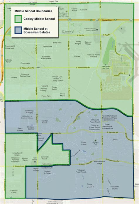 Higley Unified School District Boundaries Map Phoenix Az Real Estate