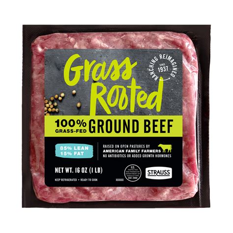 85 Lean Ground Grass Fed Beef Strauss Brands