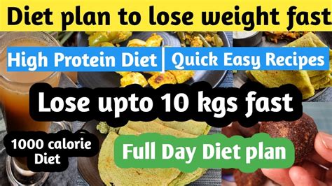 Lose 10kgs In 1 Month Diet Plan To Lose Weight Fast High Protein