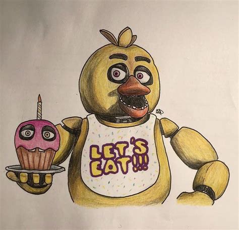 My Drawing Of The Official Chica Render From The Wiki R