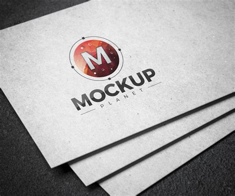 Free Branding Texture Card Logo Mockup Psd Mockup Planet