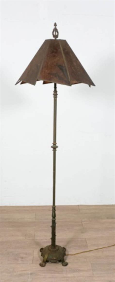 Sold Price Arts And Crafts Style Floor Lamp With Mica Shade January