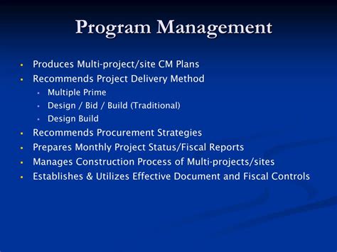 Ppt Program Construction Management Selection Process Powerpoint
