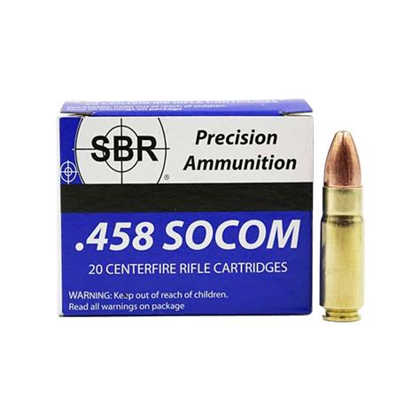 Use the following search parameters to narrow your results SBR AMMO 458 SOCOM 450gr FMJ SUBSONIC 20/bx 10/cs - Graf ...