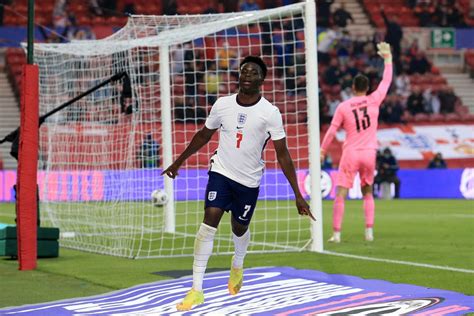 Bukayo Saka Arsenal Stars First England Goal ‘biggest Moment Of My