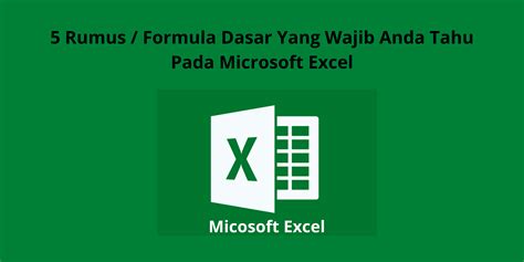 Rumus Formula Dasar Yang Wajib Anda Tahu Pada Microsoft Excel Telat Ngoding